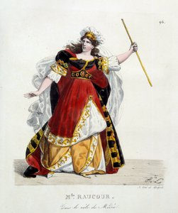 Actrice française Mademoiselle Raucourt (morte en 1815) dans le rôle de Médée à la Comédie-Française; Lithographie par Hippolyte Lecomte (1781-1857) - Hippolyte Lecomte