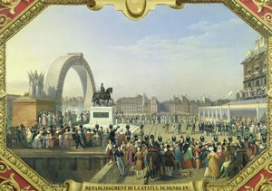 Réinstallation de la statue d