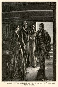 "Je regrette de ne rien avoir de mieux à vous offrir", dit M. Fogg à Fix, de 