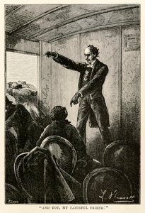 Et toi, mon fidèle ami., de Le Tour du Monde en Quatre-vingts Jours par Jules Verne (1828-1905) gravé par Louis, 1873