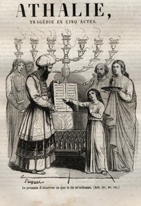 Athalie tragédie de Jean Racine en cinq actes - gravure dans "Œuvres de Jean Racine" illustrée par Pauquet et notice par Émile de La Bédollière - 1851 - Hippolyte Louis Pauquet