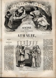 Athalie tragédie de Jean Racine en cinq actes - gravure dans "Œuvres de Jean Racine" illustrée par Pauquet et notice par Emile de La Bédollière - 1851 - Hippolyte Louis Pauquet