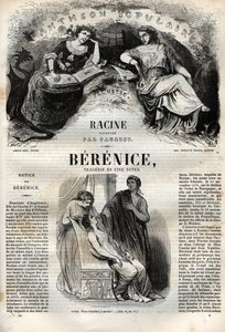 Bérénice tragédie en cinq actes - gravure dans « Œuvres de Jean Racine » illustrée par Pauquet et notice par Émile de La Bédollière - 1851
