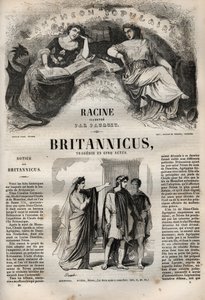 Britannicus tragédie en cinq actes - gravure dans "Œuvres de Jean Racine" illustrée par Pauquet et notice par Émile de La Bédollière - 1851 - Hippolyte Louis Pauquet