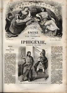 Iphigénie tragédie de Jean Racine - gravure dans « Œuvres de Jean Racine » illustrées par Pauquet et notice par Émile de La Bédollière - 1851 - Hippolyte Louis Pauquet