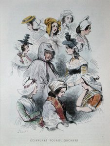Coiffes des paysans bourguignons, du livre 