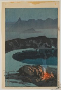 Camping à Washiha, de la série, Douze scènes dans les Alpes japonaises, époque Taisho - Hiroshi Yoshida