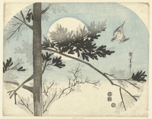 Coucou et pin - Hiroshige (I) , Utagawa