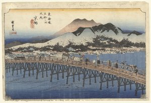 Kyoto, le grand pont de Sanjo (Les 53 stations du Tokaido) - Hiroshige (I) , Utagawa