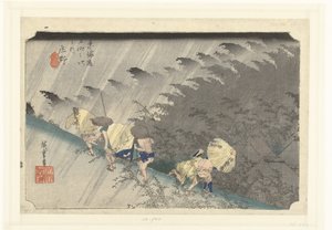 Pluie torrentielle à Shono - Hiroshige (I) , Utagawa