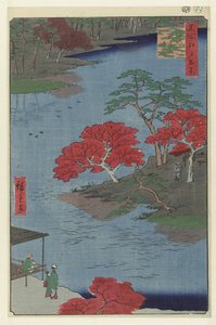 Terrains du temple du sanctuaire Akiba à Ukiji (Meisho Edo hyakkei) - Hiroshige (I) , Utagawa