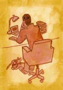 Un romancier qui écrit des manuscrits, 2016