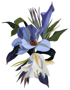 Une fleur imaginaire basée sur le motif de la tulipe - Hiroyuki Izutsu