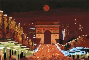 Arc de Triomphe et Champs Élysées la nuit