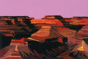 La vallée devient rouge au coucher du soleil, 2015