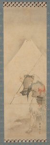 Le pêcheur Hakuryo et le mont Fuji, période Edo, 1770-1820 - Hishikawa Sori