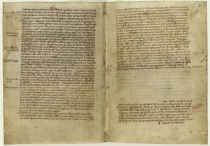 Récit en vers de la Magna Carta dans la Chronique de l