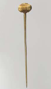 Épingle à tête sphérique, c.14e-13e siècle av. J.-C. (or)