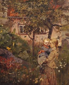 Enfants dans le jardin - Hjalmer Eilif Emanuel Peterssen