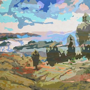 Landscape Obscura - 11, 2024 (huile sur toile) - Holly Boruck