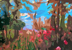 Landscape Obscura - 7, 2024 (huile sur lin) - Holly Boruck