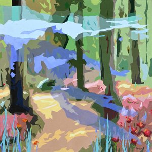 Landscape Obscura - 9, 2024 (huile sur lin) - Holly Boruck