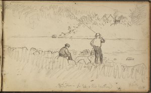 Deux hommes pêchant - Homer Dodge Martin