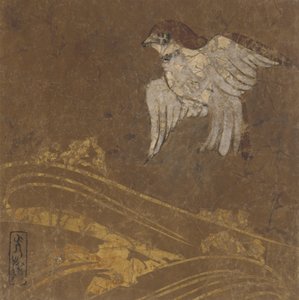 Vagues et oiseau, période Edo, fin XVIe-début XVIIe siècle - Hon