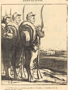 À Paris nous ne pouvions... aller à Versailles... - Honoré Daumier