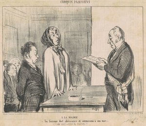 À la mairie - Honoré Daumier