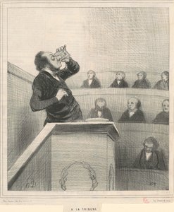 À la tribune - Honoré Daumier