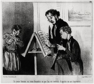 Un jeune homme acquérant ce qu