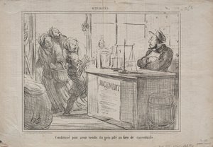 Actualités (No. 252) : Condamné pour avoir vendu un tas de sable au lieu de sucre brun humide - Honoré Daumier