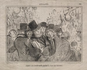 Actualités (No. 260) : Vue des boulevards pendant un marché aux bibelots - Honoré Daumier