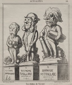 Actualités planche 98 : Statues du futur, 1868 - Honoré Daumier
