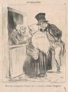 Allant aux renseignements politiques - Honoré Daumier