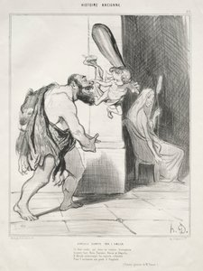 Histoire ancienne, planche 25 : Hercule subjugué par Cupidon, 18 septembre 1842