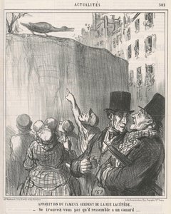 Apparition du ... serpent de la rue Lacépède - Honoré Daumier