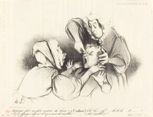 Appuyez fort, ça fait rentrer la bosse... - Honoré Daumier