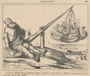 Archimède démontrant aux ingénieurs anglais ... - Honoré Daumier