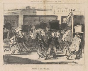 Arrivée à une station - Honoré Daumier