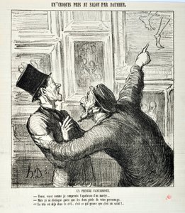 Charivari de 1865 : Série Croquis pris au Salon Un peintre fantaisiste - Honoré Daumier