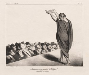 Athéniens, méfiez-vous de Philippe! (Démosthène aux Athéniens) - Honoré Daumier