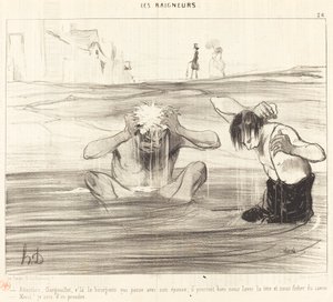 Attention, Gargouillet, voilà le bourgeois qui passe... - Honoré Daumier