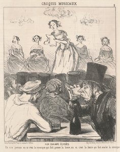 Aux Champs-Élysées - Honoré Daumier