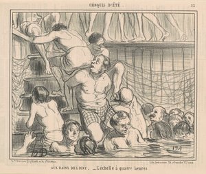 Aux Bains Deligny - Honoré Daumier