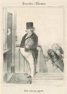 Bien venu qui apporte - Honoré Daumier