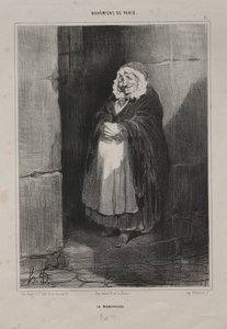 Bohémiens de Paris, planche 15 : Le piéton ou La grande malade, 1841 - Honoré Daumier
