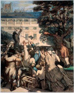 Camille Desmoulins dans les jardins du Palais Royal