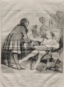 Caricaturana, planche 72 : Recette pour guérir la colique, 14 janvier 1838 - Honoré Daumier
